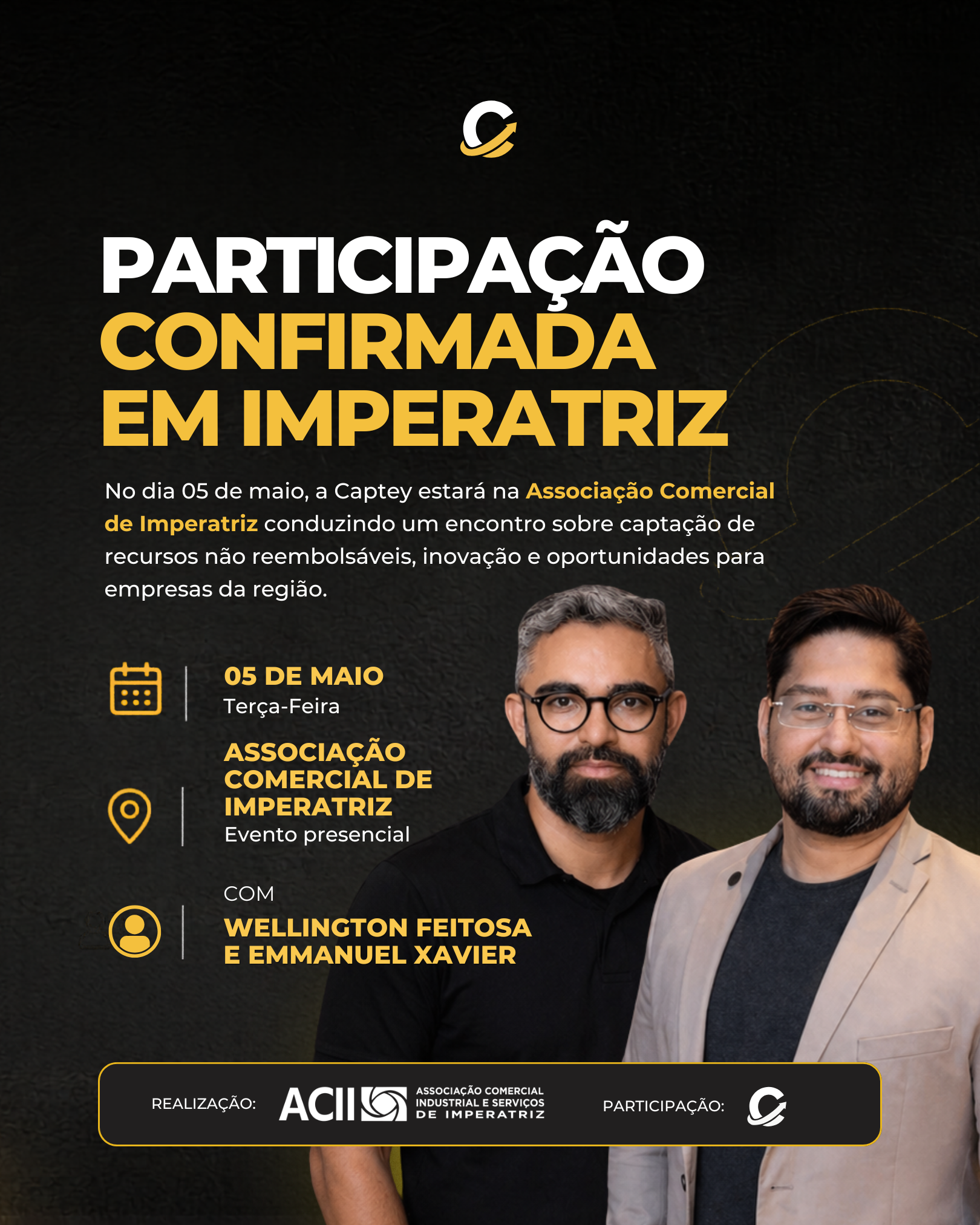 Palestra - CAPTAÇÃO DE RECURSOS NÃO REEMBOLSÁVEIS