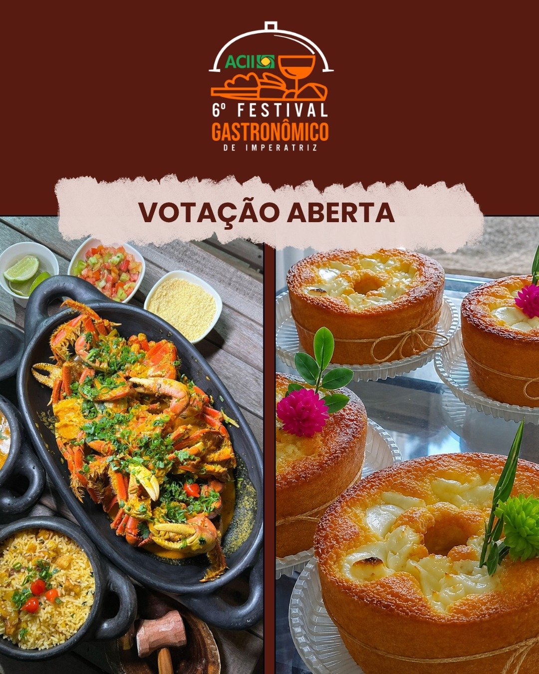 Votação popular nos pratos do 6º Festival Gastronômico da Fecoimp 2026 já está aberta